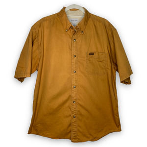 Men’s Carhartt Forced Relaxed Fit Short Sleeve Brown Shirt Large